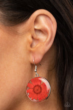 Load image into Gallery viewer, Forever Florals - Red Earrings