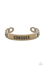 Load image into Gallery viewer, Conquer Your Fears - Brass Bracelet