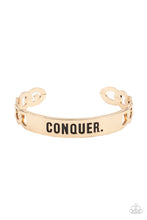 Load image into Gallery viewer, Conquer Your Fears - Gold Bracelet
