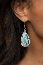 Load image into Gallery viewer, Crawling With Couture - Blue Earrings