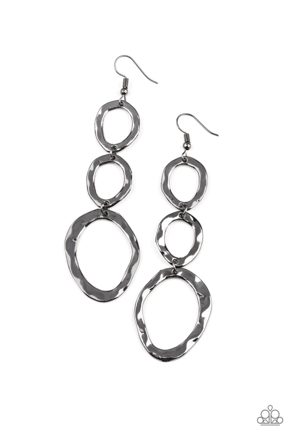 So OVAL It! - Black Earrings