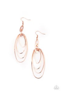 OVAL The Moon - Copper Earrings