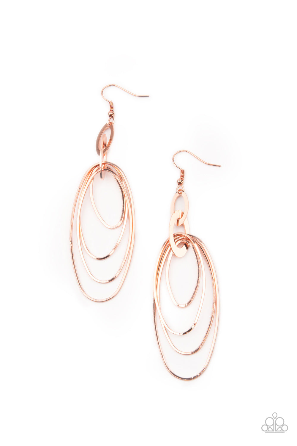 OVAL The Moon - Copper Earrings