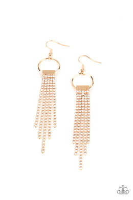 Tapered Twinkle - Gold Earrings