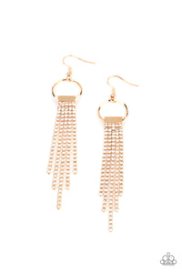 Tapered Twinkle - Gold Earrings