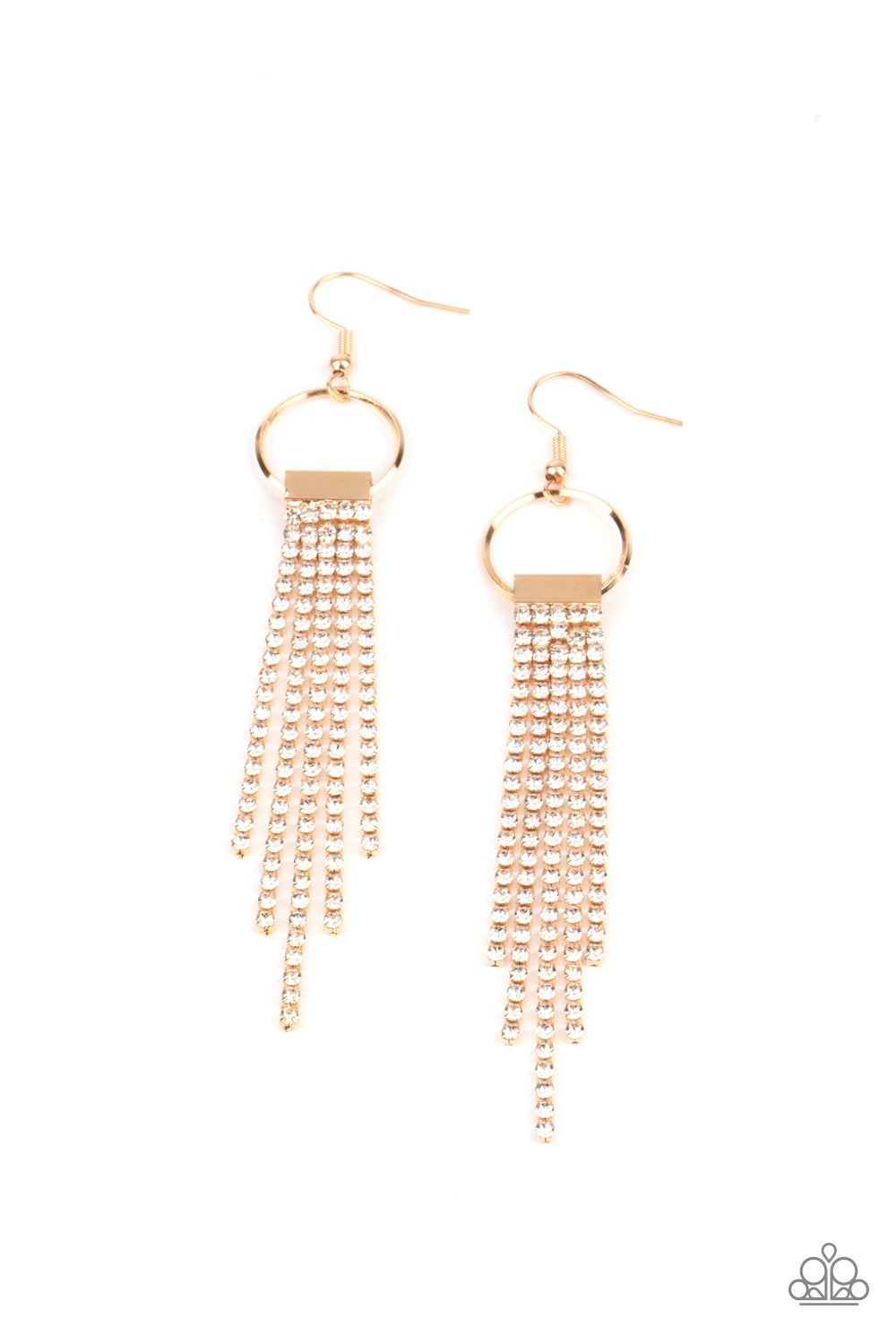 Tapered Twinkle - Gold Earrings