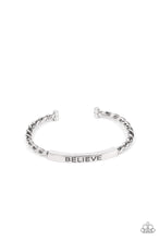 Load image into Gallery viewer, Keep Calm and Believe - Silver Bracelet