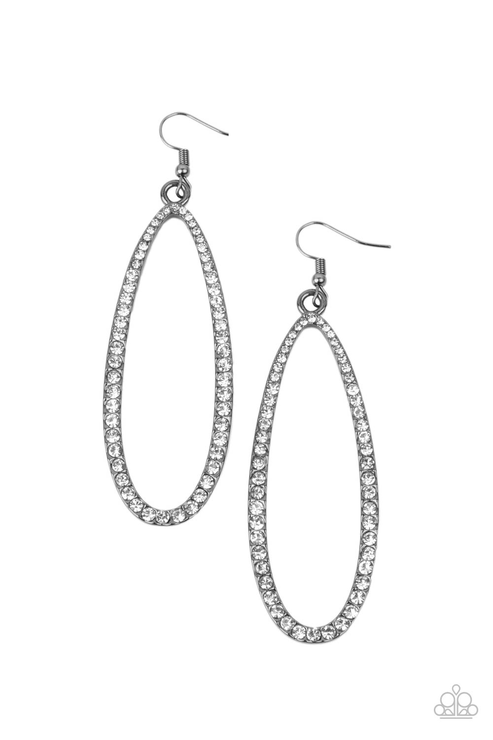 Dazzling Decorum - Black Earrings