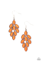 Load image into Gallery viewer, Flamboyant Foliage - Orange Earrings