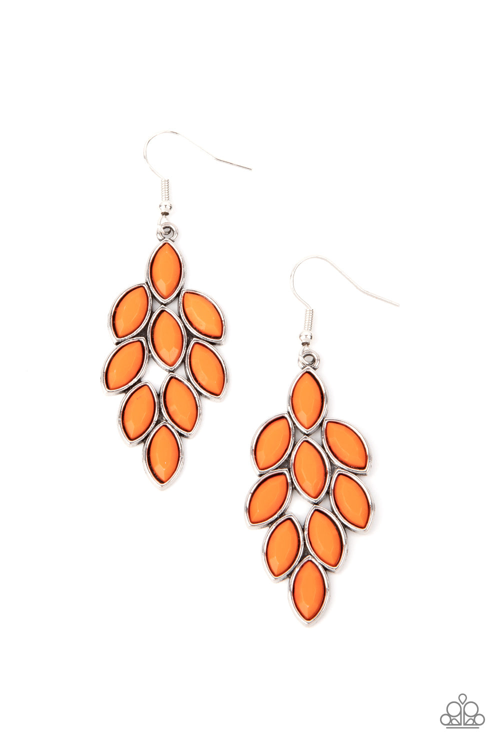 Flamboyant Foliage - Orange Earrings