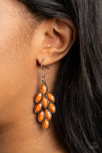 Load image into Gallery viewer, Flamboyant Foliage - Orange Earrings