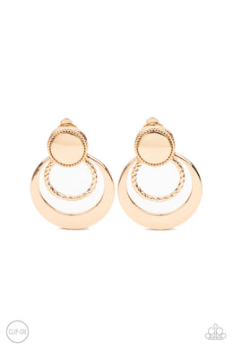 Refined Ruffles - Gold Earrings