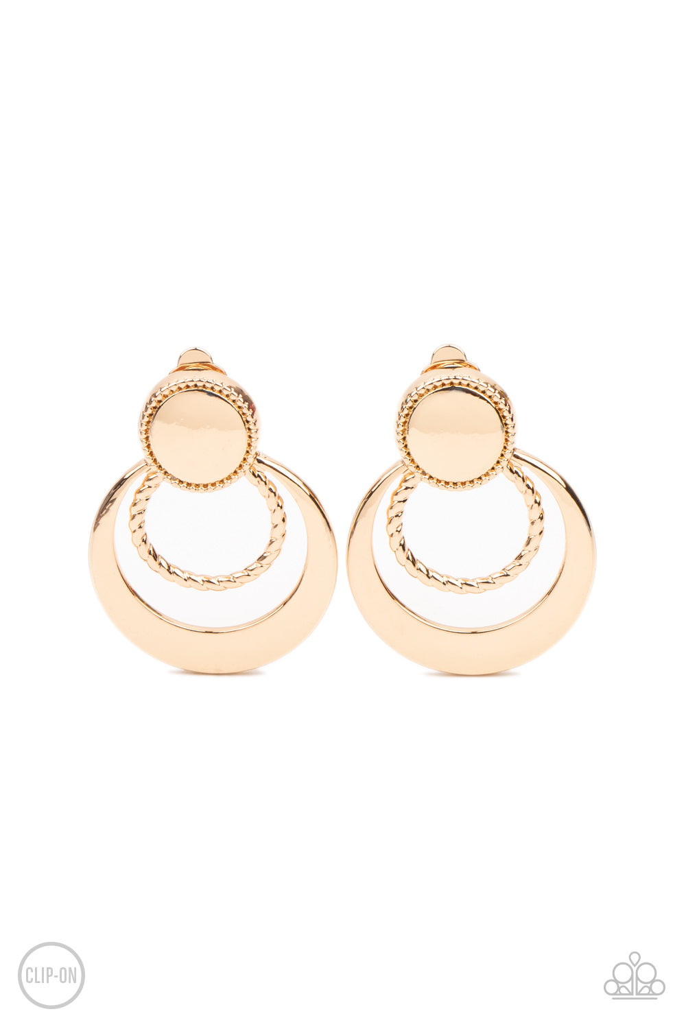 Refined Ruffles - Gold Earrings