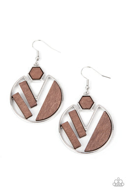 Petrified Posh - Brown Earrings