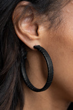 Load image into Gallery viewer, Leather-Clad Legend - Black Earrings