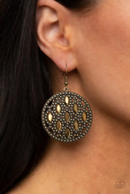 Load image into Gallery viewer, Medallion Stallion - Brass Earrings