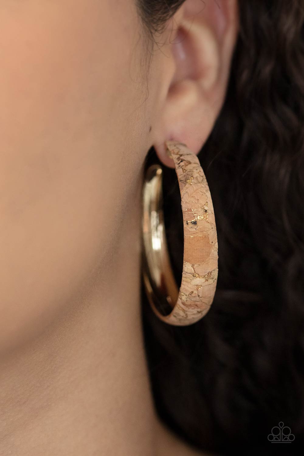 A CORK In The Road - Gold Earrings