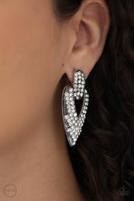 Load image into Gallery viewer, Blinged Out Buckles - White Earrings