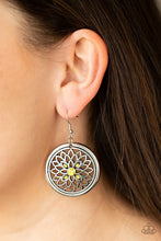 Load image into Gallery viewer, Mega Medallions - Yellow Earrings