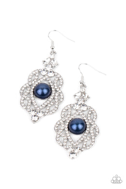 Rhinestone Renaissance - Blue Earrings