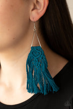 Load image into Gallery viewer, Modern Day Macrame - Blue Earrings