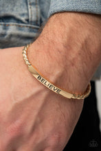Load image into Gallery viewer, Keep Calm and Believe - Gold Bracelet