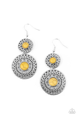 Sunny Sahara - Yellow Earrings