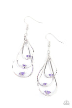 Load image into Gallery viewer, Drop Down Dazzle - Purple Earrings