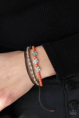 Raffia Remix - Orange Bracelet