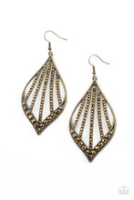 Load image into Gallery viewer, Showcase Sparkle - Brass Earrings
