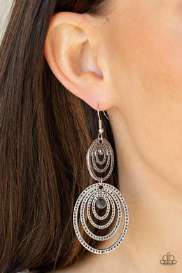 Cosmic Twirl - Silver Earrings