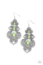 Load image into Gallery viewer, Flamboyant Frills - Green Earrings