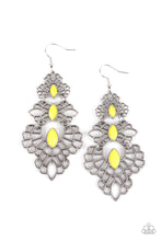 Load image into Gallery viewer, Flamboyant Frills - Yellow Earrings