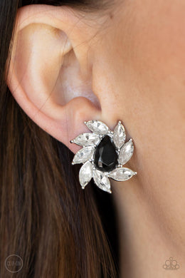 Sophisticated Swirl - Black Earrings