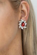 Load image into Gallery viewer, Sophisticated Swirl - Red Earrings