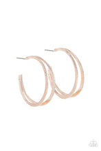 Load image into Gallery viewer, Rustic Curves - Rose Gold Earrings