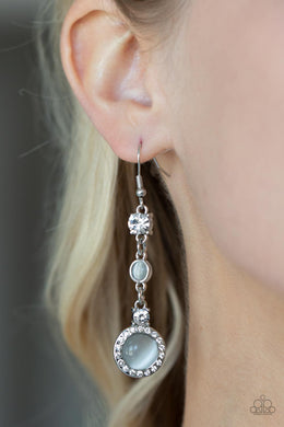 Epic Elegance - White Earrings