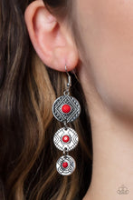 Load image into Gallery viewer, Totem Temptress - Red Earrings