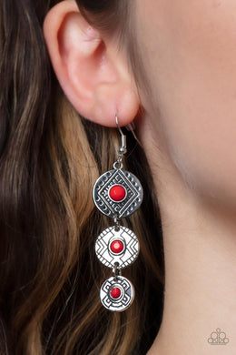 Totem Temptress - Red Earrings