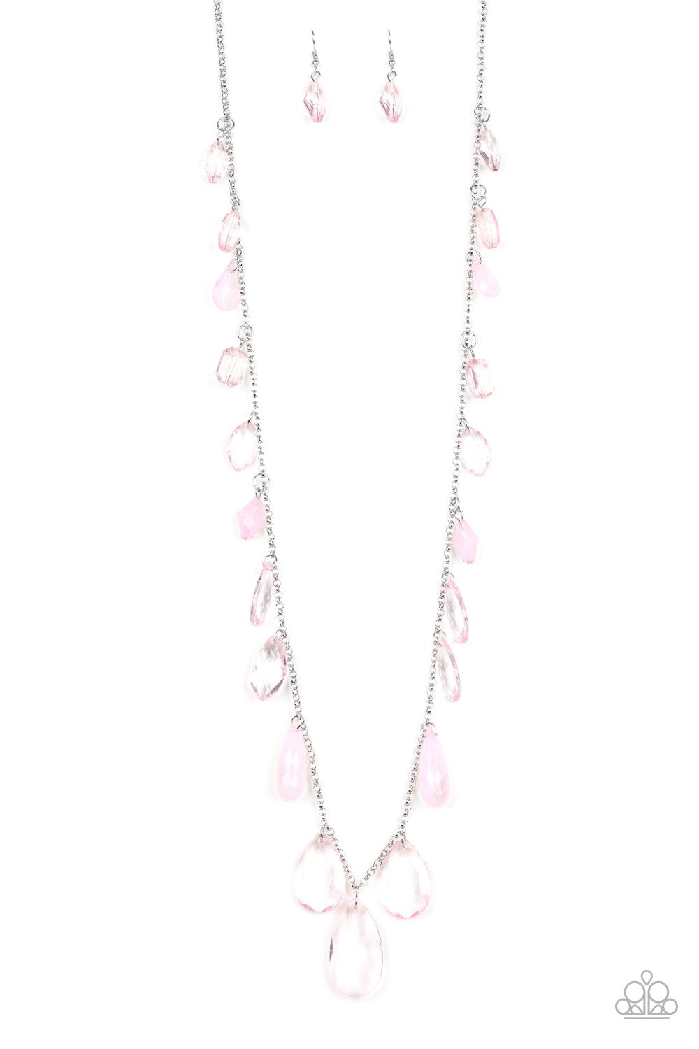 GLOW And Steady Wins The Race - Pink Necklace
