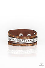 Load image into Gallery viewer, Rollin In Rhinestones - Brown Bracelet