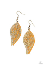 Load image into Gallery viewer, Leafy Luxury - Brass Earrings