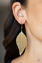 Load image into Gallery viewer, Leafy Luxury - Brass Earrings