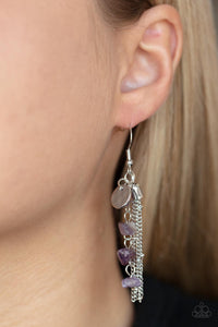 Stone Sensation - Purple Earrings