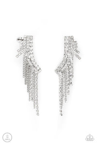 Thunderstruck Sparkle - White Earrings