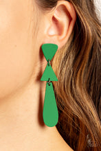 Load image into Gallery viewer, Retro Redux - Green Earrings