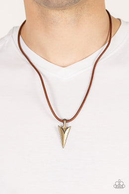 Pharaohs Arrow - Brass Necklace