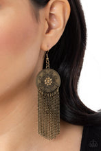 Load image into Gallery viewer, Fringe Control - Brass Earrings