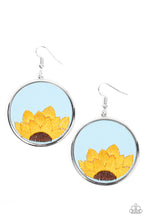 Load image into Gallery viewer, Sun-Kissed Sunflowers - Blue Earrings