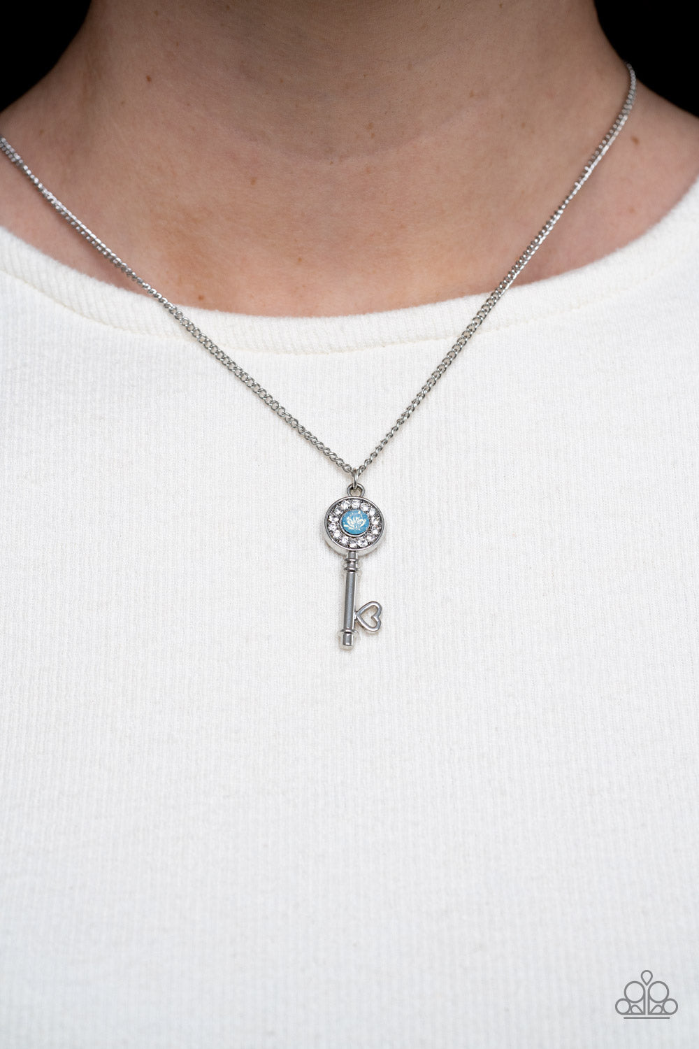 Prized Key Player - Blue Necklace